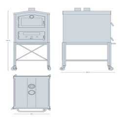 Horno Tromen Con Base A Leña Móvil TRH