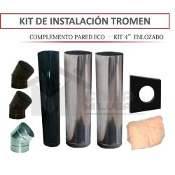 Kit Instalación Salamandra Tromen Pared Enlozado 4puLG.