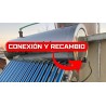 Resistencia electrica  2000W / 3000W RECO (italiana) c/ rosca de 1-1/4" c/ termostato unipolar p/ Termotanque Solar