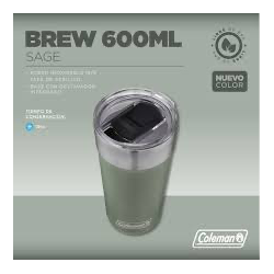 VASO TERMICO COLEMAN BREW 600ML SAGE c/ destapador 2166348