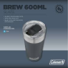 VASO TERMICO COLEMAN BREW 600ML SLATE c/ destapador