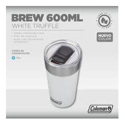 VASO TERMICO COLEMAN BREW 600ML WHITE TRUFFLE c/ destapador 2166349