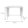 MESA TROMEN RUNKO ALTA 120 X 50 - BLANCO