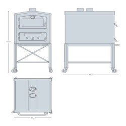 Horno Tromen Con Base A Leña Móvil TRH