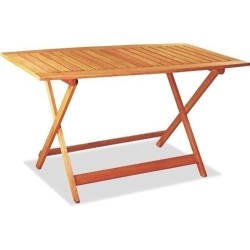 Mesa Ecomadera De Madera Plegable Tucán 1,40 Eucaliptus Jardín Exterior